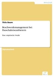 Cover von Beschwerdemanagement bei Pauschalreiseanbietern