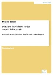 Cover von Schlanke Produktion in der Automobilindustrie