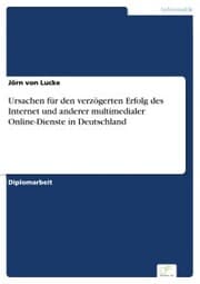 Cover von Ursachen für den verzögerten Erfolg des Internet und anderer multimedialer Online-Dienste in Deutschland