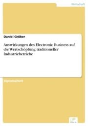 Cover von Auswirkungen des Electronic Business auf die Wertschöpfung traditioneller Industriebetriebe