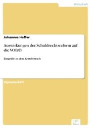 Cover von Auswirkungen der Schuldrechtsreform auf die VOB/B