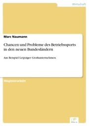 Cover von Chancen und Probleme des Betriebssports in den neuen Bundesländern