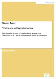 Cover von Vertrauen in Organisationen