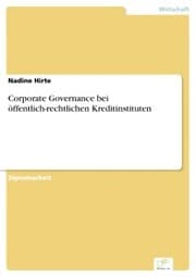 Cover von Corporate Governance bei öffentlich-rechtlichen Kreditinstituten