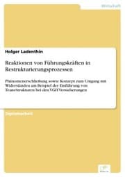 Cover von Reaktionen von Führungskräften in Restrukturierungsprozessen