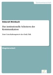 Cover von Das institutionelle Scheitern der Kommunikation