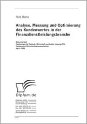 Cover von Analyse, Messung und Optimierung des Kundenwertes in der Finanzdienstleistungsbranche