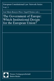 Cover von The Government of Europe: Which Institutional Design for the European Union?