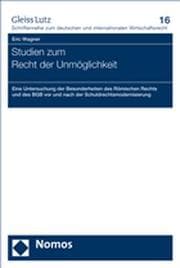 Cover von Studien zum Recht der Unmöglichkeit