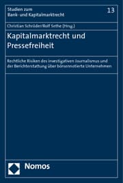 Cover von Kapitalmarktrecht und Pressefreiheit