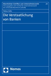 Cover von Die Verstaatlichung von Banken