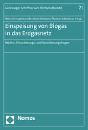 Cover von Einspeisung von Biogas in das Erdgasnetz