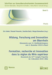 Cover von Bildung, Forschung und Innovation am Oberrhein.Formation, Recherche et Innovation dans la region du Rhin superieur