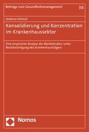 Cover von Konsolidierung und Konzentration im Krankenhaussektor