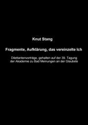 Cover von Fragmente, Aufklärung, das vereinzelte Ich