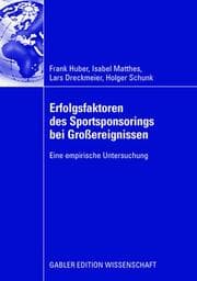 Cover von Erfolgsfaktoren des Sportsponsorings bei Großereignissen