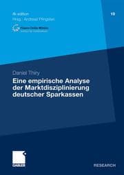 Cover von Eine empirische Analyse der Marktdisziplinierung deutscher Sparkassen
