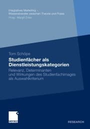 Cover von Studienfächer als Dienstleistungskategorien