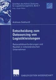 Cover von Entscheidungen zum Outsourcing von Logistikleistungen
