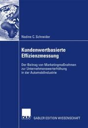 Cover von Kundenwertbasierte Effiezienzmessung