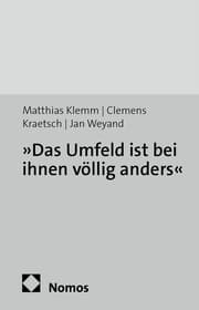 Cover von 'Das Umfeld ist bei ihnen völlig anders'
