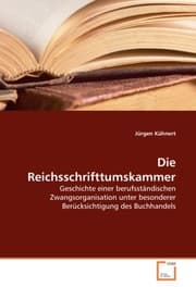 Cover von Die Reichsschrifttumskammer