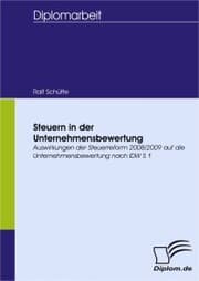 Cover von Steuern in der Unternehmensbewertung