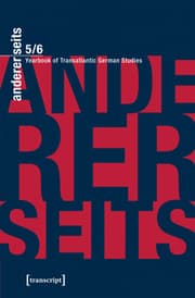 Cover von andererseits - Yearbook of Transatlantic German Studies