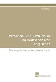 Cover von Personen- und Sozialdeixis im Deutschen und Englischen