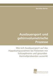 Cover von Ausdauersport und gehirnvolumetrische Prozesse