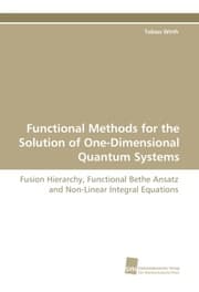 Cover von Functional Methods for the Solution of One-Dimensional Quantum Systems