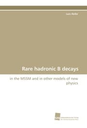 Cover von Rare hadronic B decays