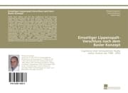 Cover von Einseitiger Lippenspalt-Verschluss nach dem Basler Konzept