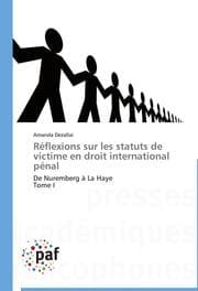 Cover von Réflexions sur les statuts de victime en droit international pénal