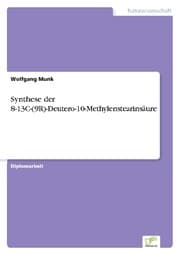 Cover von Synthese der 8-13C-(9R)-Deutero-10-Methylenstearinsäure
