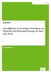 Cover von Identifikation notwendiger Maschinen zur Rohstoff- und Wassergewinnung auf Mars und Mond