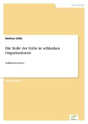 Cover von Die Rolle der Stäbe in schlanken Organisationen