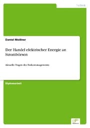 Cover von Der Handel elektrischer Energie an Strombörsen