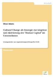 Cover von Cultural Change als Strategie zur Adaption und Aktivierung des 'Human Capital' im Unternehmen