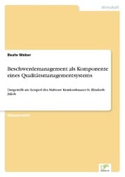 Cover von Beschwerdemanagement als Komponente eines Qualitätsmanagementsystems