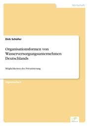 Cover von Organisationsformen von Wasserversorgungsunternehmen Deutschlands