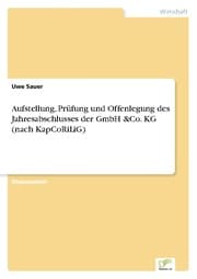 Cover von Aufstellung, Prüfung und Offenlegung des Jahresabschlusses der GmbH &Co.KG (nach KapCoRiLiG)