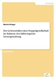 Cover von Der Lebenszyklus einer Doppelgesellschaft im Rahmen der fallbezogenen Steuergestaltung