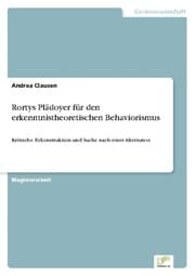 Cover von Rortys Plädoyer für den erkenntnistheoretischen Behaviorismus