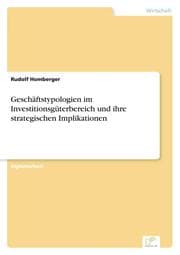 Cover von Geschäftstypologien im Investitionsgüterbereich und ihre strategischen Implikationen