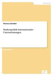 Cover von Markenpolitik Internationaler Unternehmungen