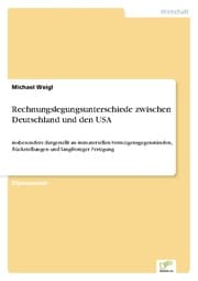Cover von Rechnungslegungsunterschiede zwischen Deutschland und den USA