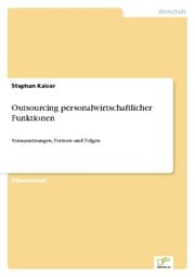 Cover von Outsourcing personalwirtschaftlicher Funktionen