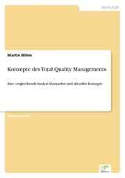 Cover von Konzepte des Total Quality Managements