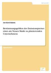 Cover von Bestimmungsgrößen des Emissionspreises eines am Neuen Markt zu platzierenden Unternehmens